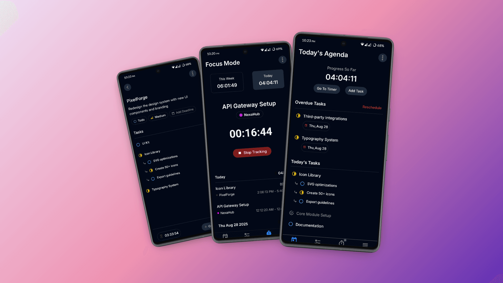 mobile app screenshots